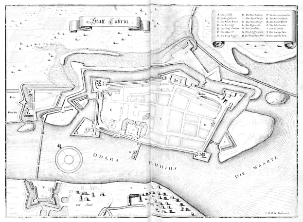 Schwarze und weiße Karte von Stuttgart, Deutschland, in einem alten Buch angezeigt.