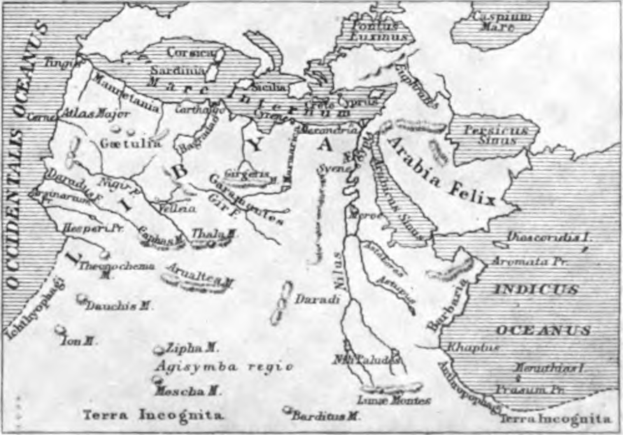 Ein Plakat mit einer Karte des Nahen Ostens, das das Ausmaß des Persischen Reiches zeigt, mit begleitendem Text.