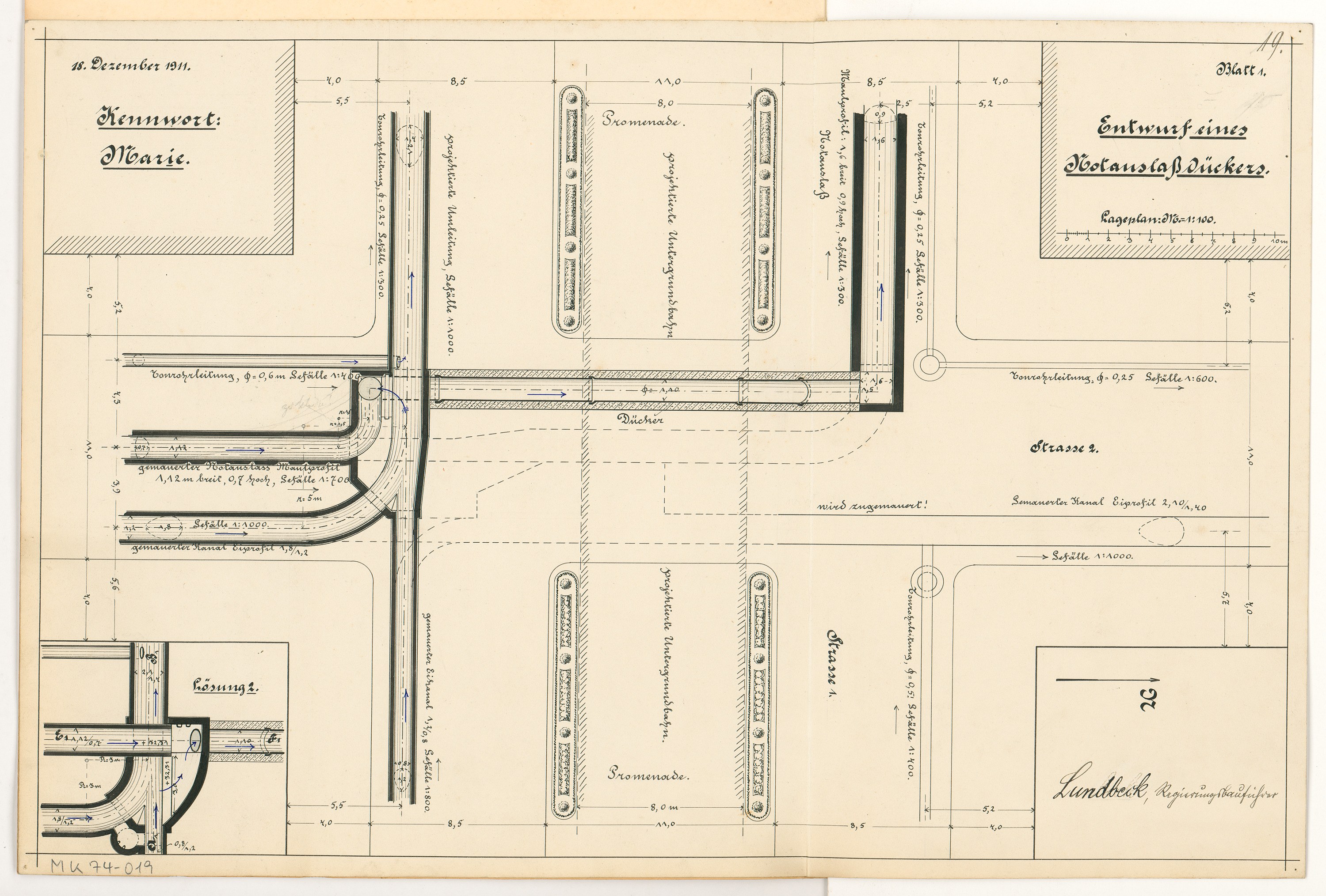 Ein altes Stadtplan von einer Stadt, wahrscheinlich Hamburg, mit zahlreichen Gebäuden und Text, gedruckt auf einem Stück Papier.